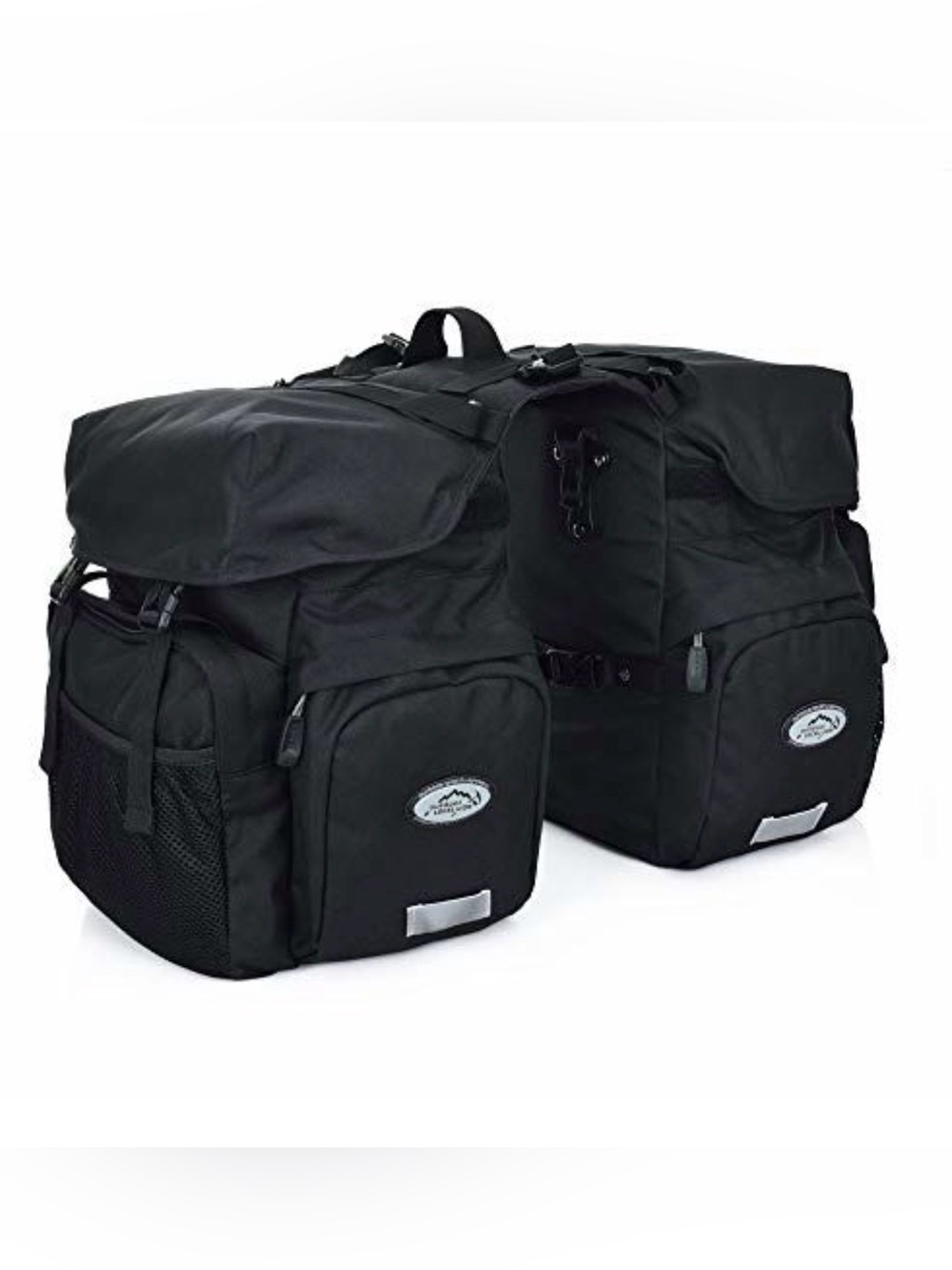 50L Bike Waterproof Bicycle Commuting Rear Seat Saddle Bag Panniers w Rain Cover